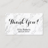 Makeup Artist Hair Salon Modern Marble Loyalty ロイヤリティカード (裏面)