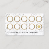 Makeup Artist Hair Salon Modern Marble Loyalty ロイヤリティカード (正面)