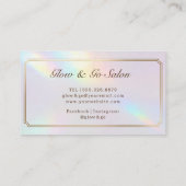 Makeup Artist Hair Stylist Opal Holographic  名刺 (裏面)