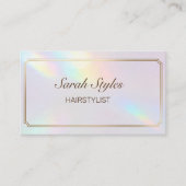Makeup Artist Hair Stylist Opal Holographic  名刺 (正面)