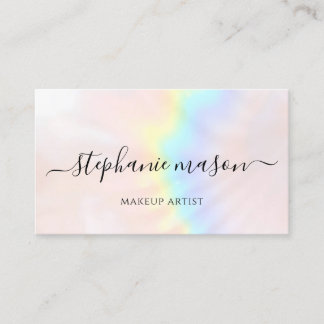 Makeup Artist Holographic Pastel Modern  コーリングカード