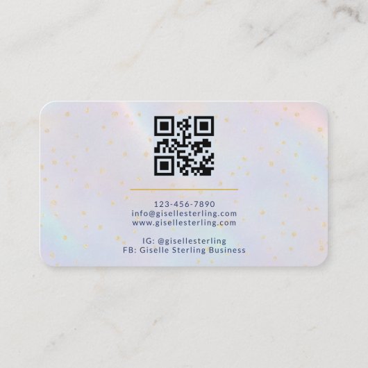 Makeup Artist Holographic QR Code 名刺 (裏面)