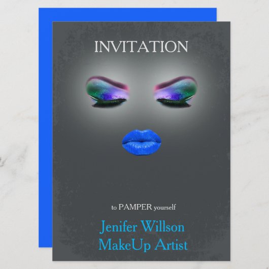 Makeup Artist Invitation 招待状 (正面/裏面)