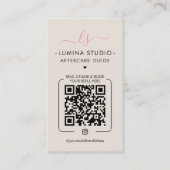 Makeup Artist Lash Tech Pink Sand Aftercare 名刺 (正面)