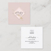 Makeup Artist Lashes Beauty SPA Framed Gold  スクエア名刺 (正面/裏面)