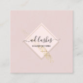 Makeup Artist Lashes Beauty SPA Framed Gold  スクエア名刺 (正面)