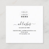 Makeup Artist Lashes Beauty SPA Framed Gold  スクエア名刺 (裏面)