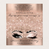 Makeup Artist Lashes Extension Tropfen Rose Blush 名刺 (外部フラット)