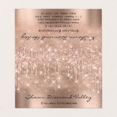 Makeup Artist Lashes Tropfen Rose Blush Confetti 名刺 (外部フラット)