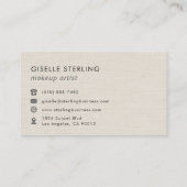 Makeup Artist Metallic Rose Gold Monogram 名刺 (裏面)