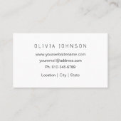 Makeup Artist Modern Hand Lettered Business Card 名刺 (裏面)