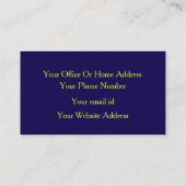 Makeup Artist Neon Yellow Green Navy Blue 名刺 (裏面)