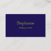 Makeup Artist Neon Yellow Green Navy Blue 名刺 (正面)