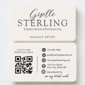 Makeup Artist Neutral QR Code 名刺