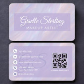 Makeup Artist Opal Iridescent QR Code 名刺