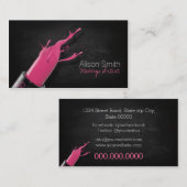 Makeup Artist / Pink Lipstick 名刺 (正面/裏面)