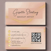 Makeup Artist Watercolor QR Code 名刺