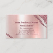 Makeup Artist With Rose Gold Dripping Lips 名刺 (裏面)