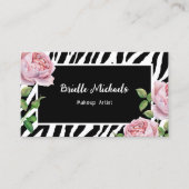 Makeup Artist Zebra Rose Glam 名刺 (正面)