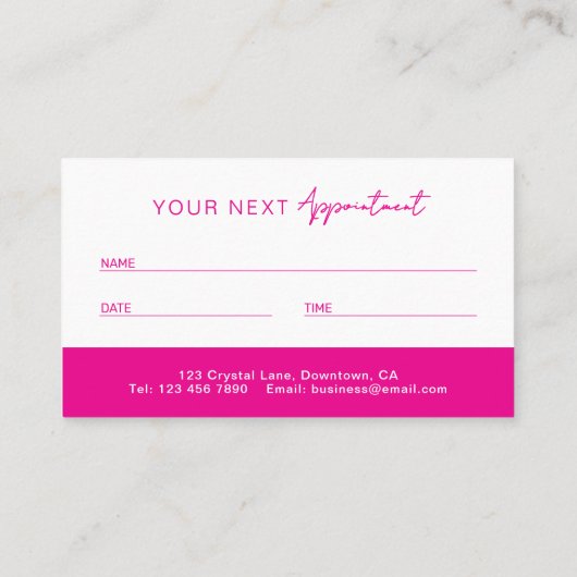 Makeup Artists Appointment Card | Cosmetologists 予約カード (裏面)