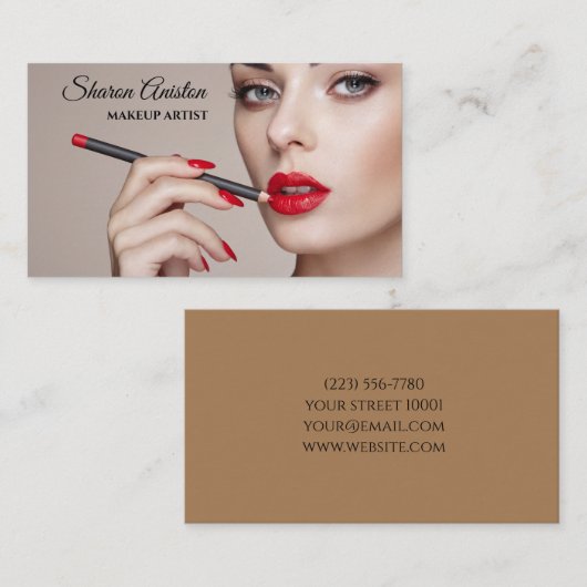 Makeup & Beauty Salon Visitenkarte 名刺 (正面/裏面)