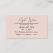 Makeup Business Card, Pink & Black 名刺 (裏面)