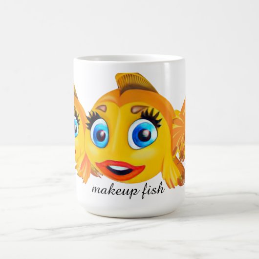 MAKEUP FISH mug コーヒーマグカップ (中央)