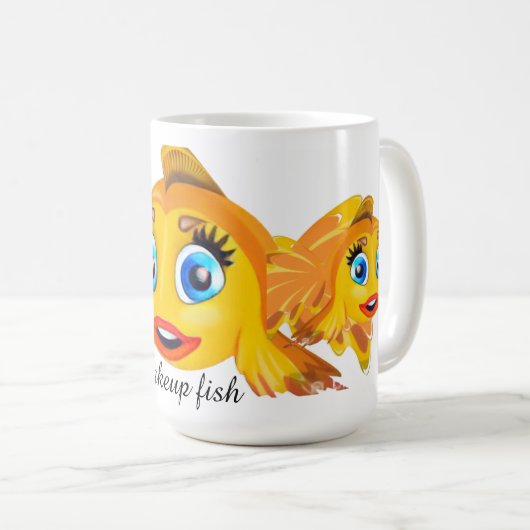 MAKEUP FISH mug コーヒーマグカップ (正面右)