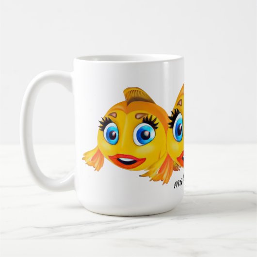 MAKEUP FISH mug コーヒーマグカップ (左)