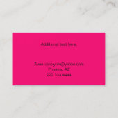 Makeup Independent Rep Avon Business Card 名刺 (裏面)