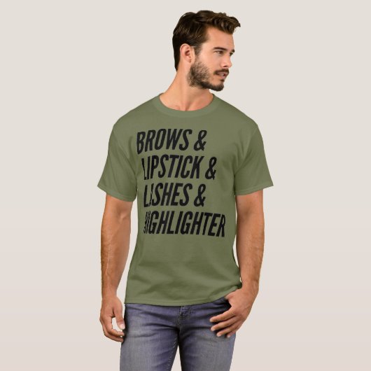 Makeup Lover Artist Brows  Lipstick  Lashes Tシャツ (正面フル)