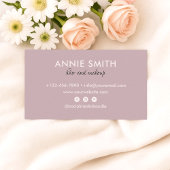 Makeup Monogram Marble Rose Gold Glitter Ombre 名刺