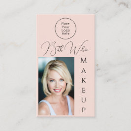 Makeup Pink, QR Code, Vertical Business Card 名刺