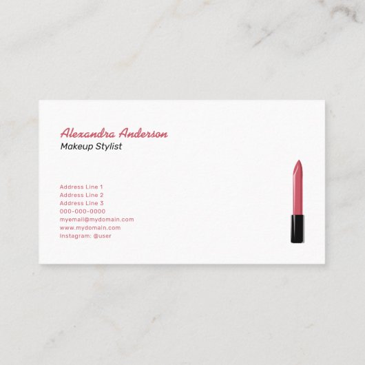 Makeup Stylist 名刺 (裏面)