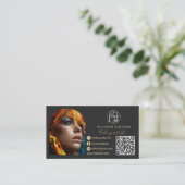Makeup trendy 3 photo Social Media Logo qr code 名刺 (スタンド正面)
