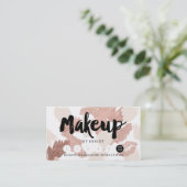 Makeuplipsのばら色の金ゴールドの原稿ブラシストロークロイヤリティ 名刺 (スタンド正面)