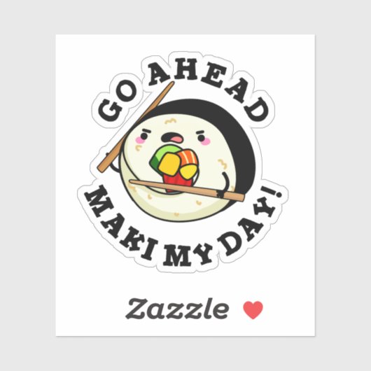 Maki My Day Sushi Punをおもしろい実行 シール (シート)