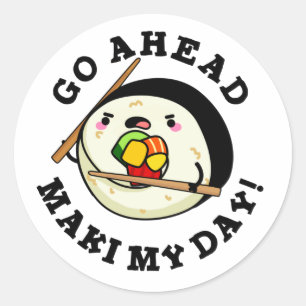 Maki My Day Sushi Punをおもしろい実行 ラウンドシール
