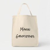 Makinの食料雑貨の買い物袋 トートバッグ (正面)