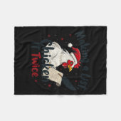 Makin A List Chicken It Twice Funny Chicken Christ フリースブランケット (正面(横))