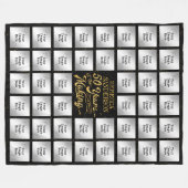 Makingで50年の誕生日44写真 フリースブランケット (正面(横))