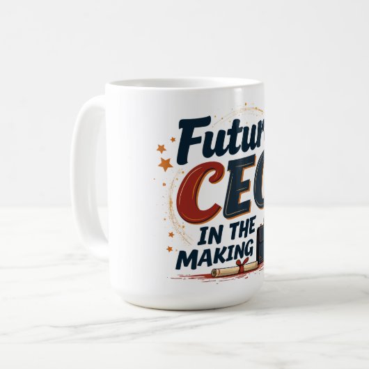 Makingの将来のCEO コーヒーマグカップ (正面左)