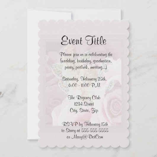 Makingバラのネックレス 招待状 (正面)