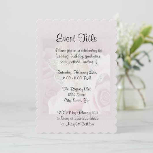 Makingバラのネックレス 招待状 (スタンド正面)