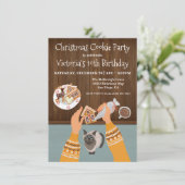 MakingベーキングChristmas Cookieパーティの招待状 招待状 (スタンド正面)