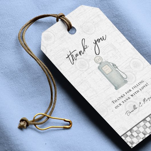 Making クラシック Vintage Car Baby Showerの ギフトタグ