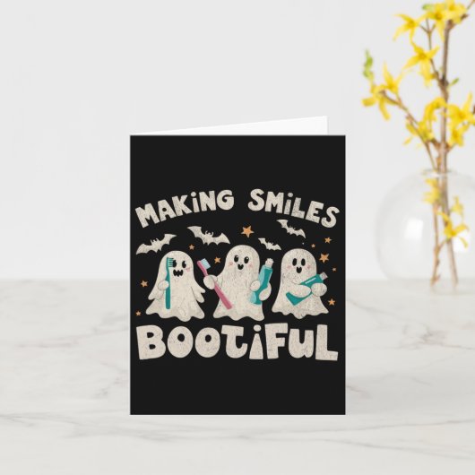 Making スマイルハロウィンおもしろい幽霊電通 カード (黄色い花)