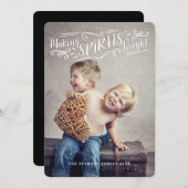 Making メリー Spirits Bright Holiday Photo Card シーズンカード (正面/裏面)