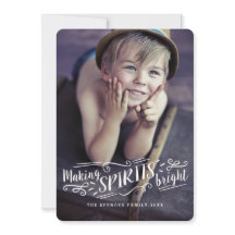 Making メリー Spirits Bright Holiday Photo Card