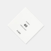 Making 40 Great Again Black Text Birthday Party スタンダードカクテルナプキン (角)